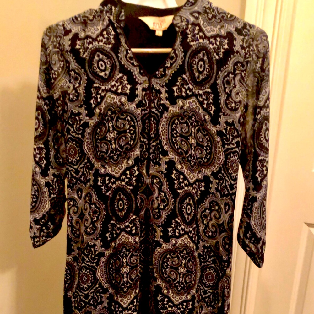 Black and white long Kurti (tunic)